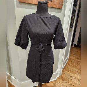 Elegant Showpo Black Dress With Balloon Sleeves